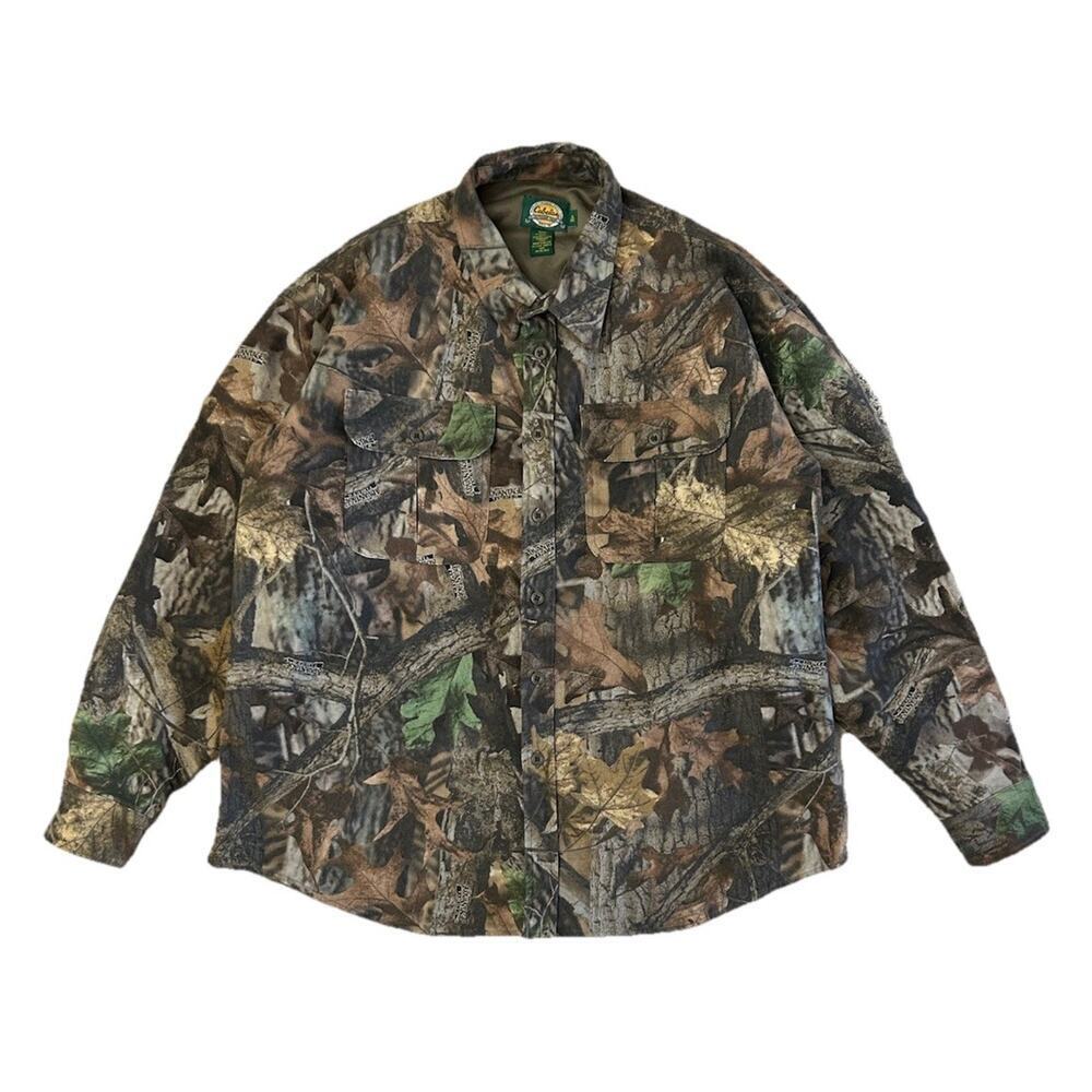 Cabelas Men’s Camo Long Sleeve Button Up Shirt Scent Lok XL Hunting Outdoors